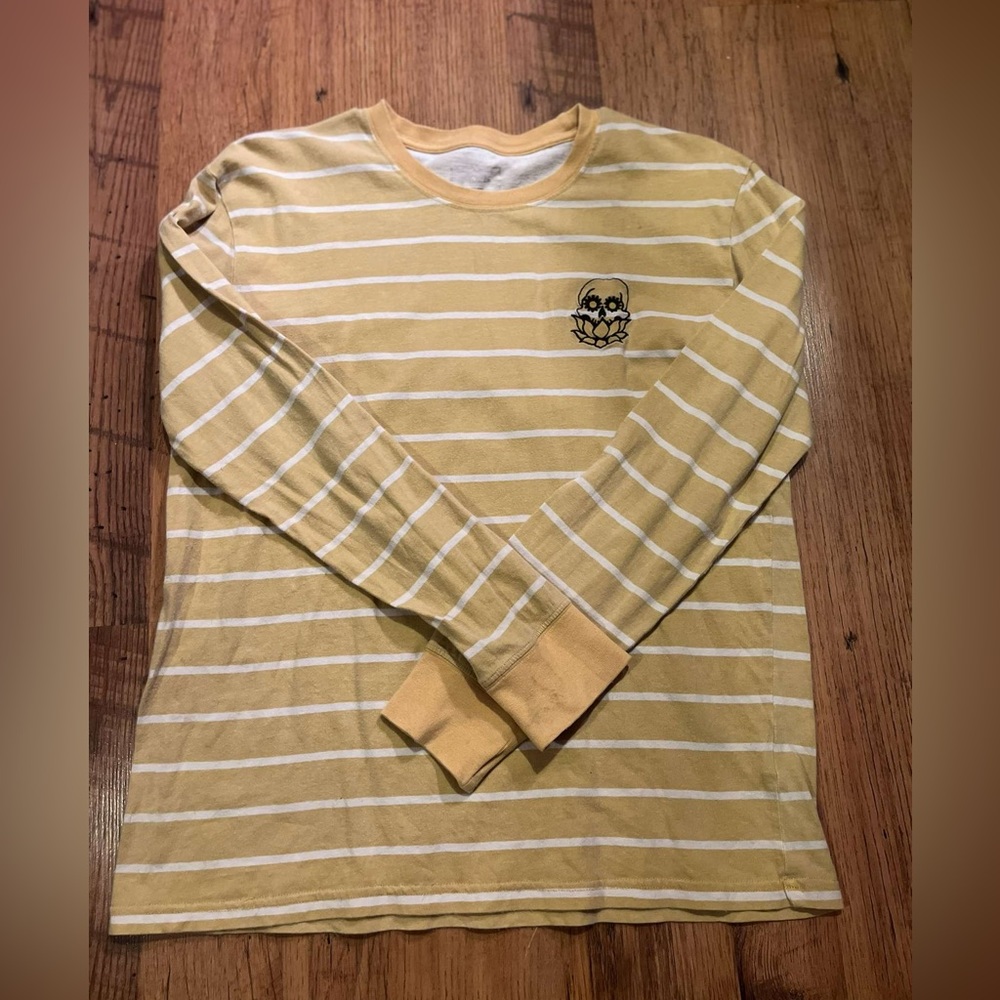 Rue 21 white and yellow long sleeve shirt Women's M